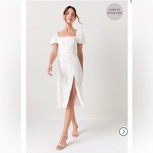 NEW Francesca’s White Lace Dress Size Small
